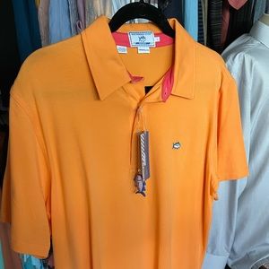 (New) Southern Tide Men’s Polo / Large / Orange
